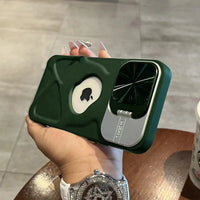 Luxury Flip Up Bracket Camera Protect Case (For iPhones)