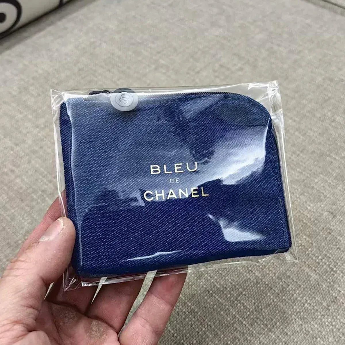 Luxe Blue Denim Coin & Card Purse