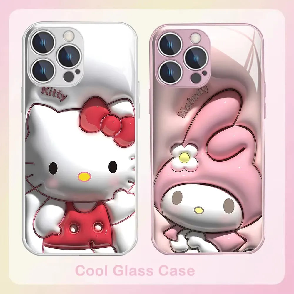 Sanrio Characters Metallic Color Case (For iPhones)