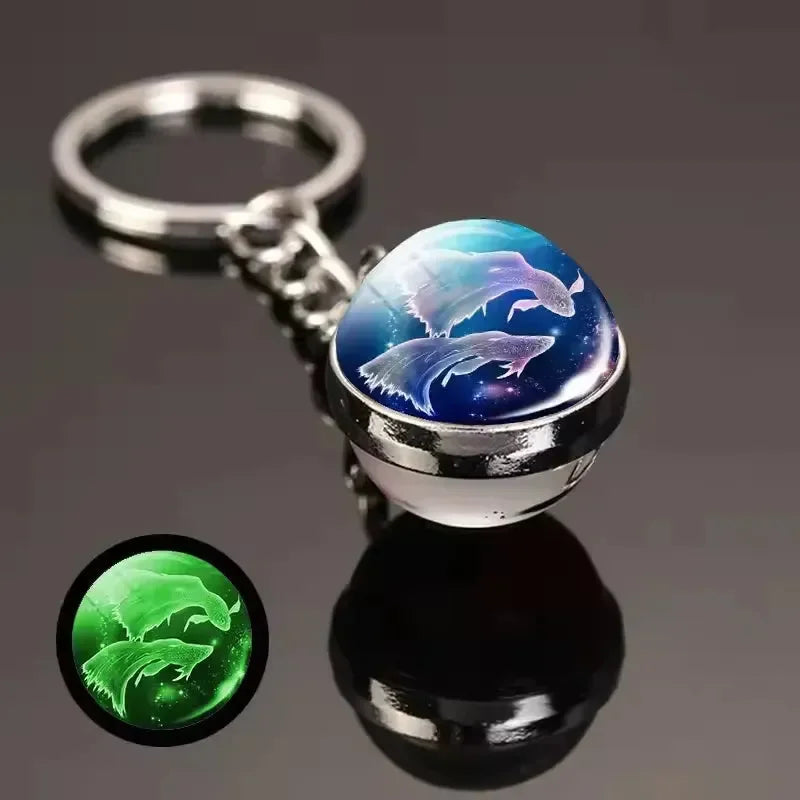 Zodiac Glimmer Orb Keychain