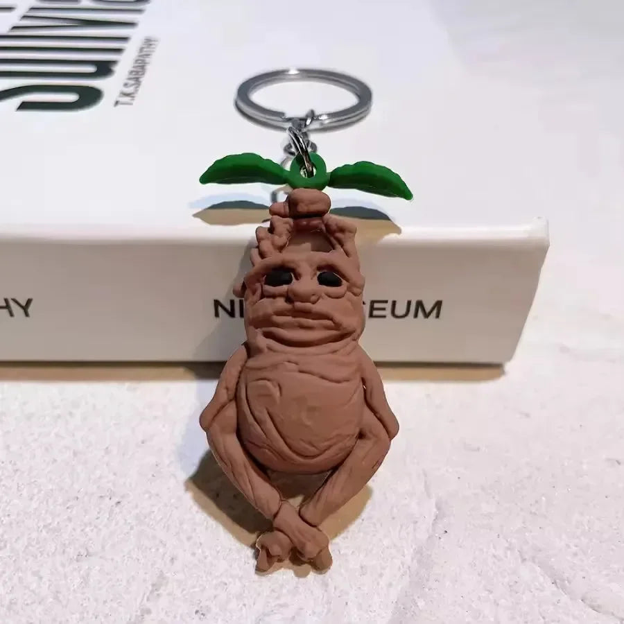 Shrieking Sprout Mandrake Root Keychain