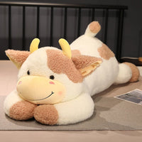 90/110CM Lovely Milk Cow Plush Toys Cartoon Stuffed Animal Cattle Dolls Sleeping Pillow for Birthday Gifts - Bear Hugs