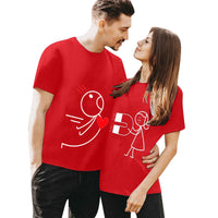 Heart Attract Couples T-shirt - Bear Hugs