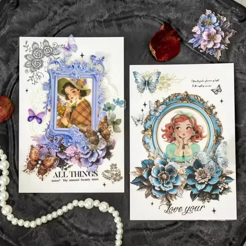 Lace Dream Frame Collage Sticker Pack (10 Pcs)