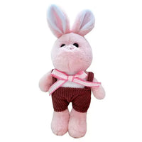 Dungaree Rabbit Plush Keychain