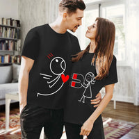 Heart Attract Couples T-shirt - Bear Hugs