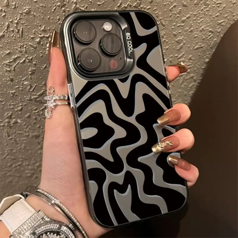 Striped Matte Texture Phone Case (For iPhones)