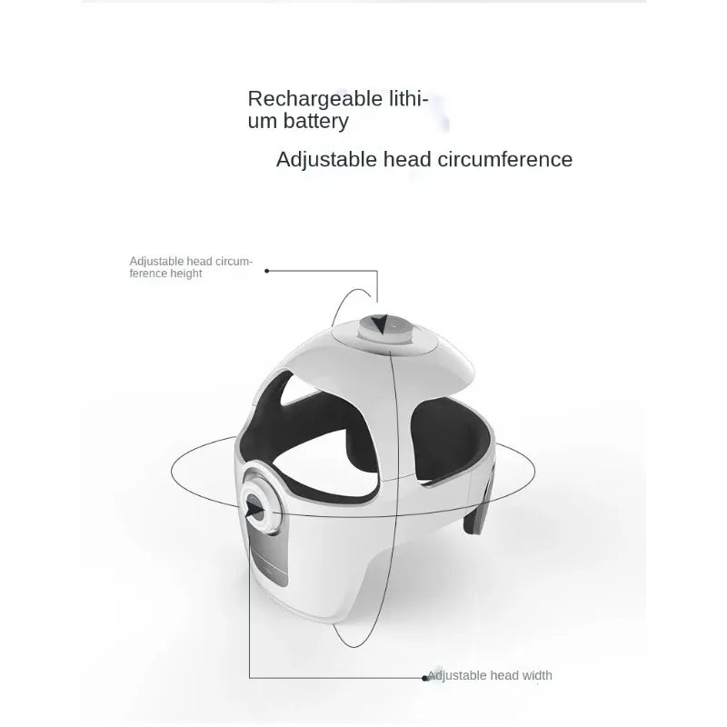 Wireless Head Eye Integrated Massager Helmet Bluetooth Music Relieve The Fatigue of The Scalp Eyes Heating Relax Instrument - Bear Hugs