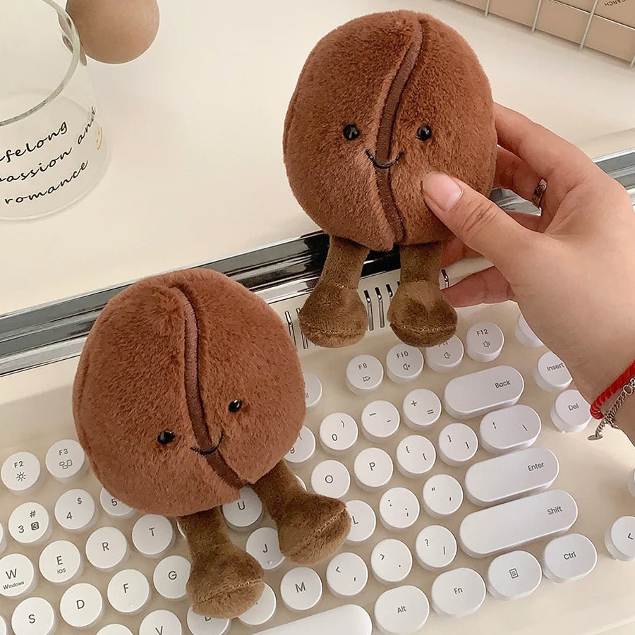 JC Simulated Coffee Bean Plushies Soft Doll Brown Coffee Food With Foot Adorably Plush Toy Home Decor Xmas Gifts Girl - Bear Hugs