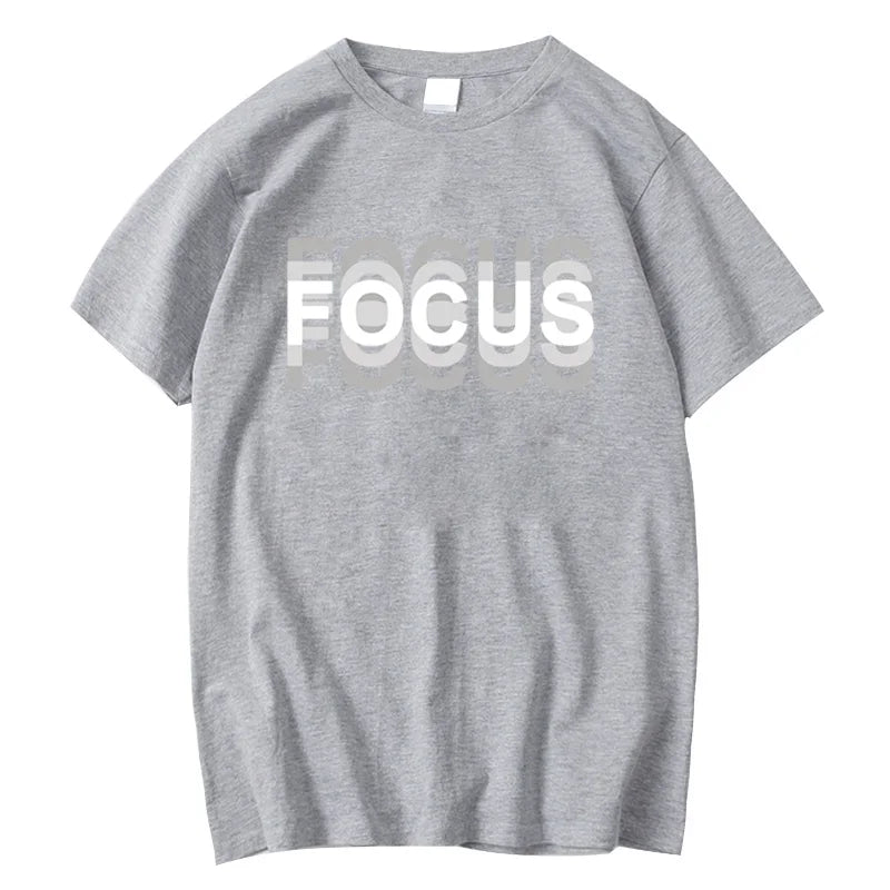 Hard to Focus Phrase Short Sleeved T-shirt - Bear Hugs