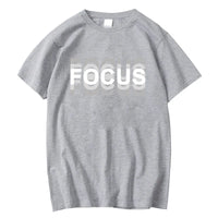 Hard to Focus Phrase Short Sleeved T-shirt - Bear Hugs