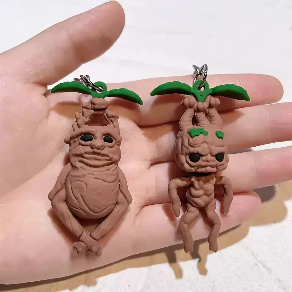 Shrieking Sprout Mandrake Root Keychain