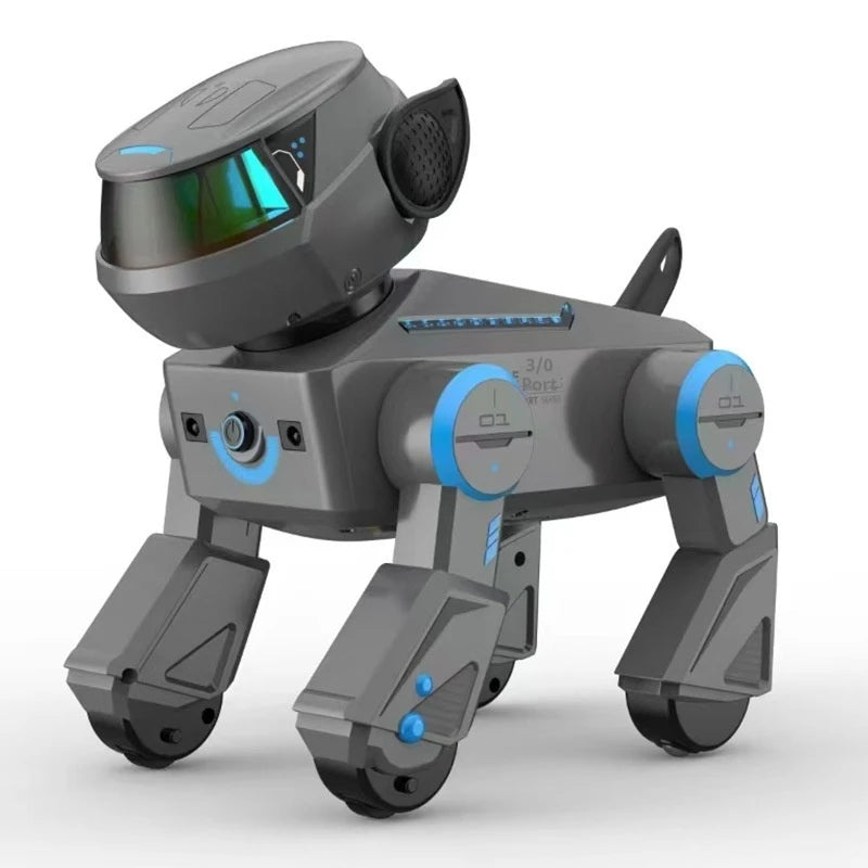 Ai Smart Robot Dog Gesture Touch Remote Control Bluetooth Speaker Song Programmable Cool Lighting Toy For Kids Aged 6+Interactio - Bear Hugs