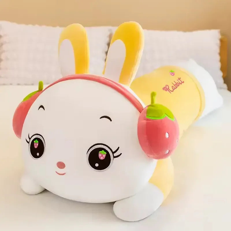 Strawberry Headphone Bunny Long Pillow (60 cm)