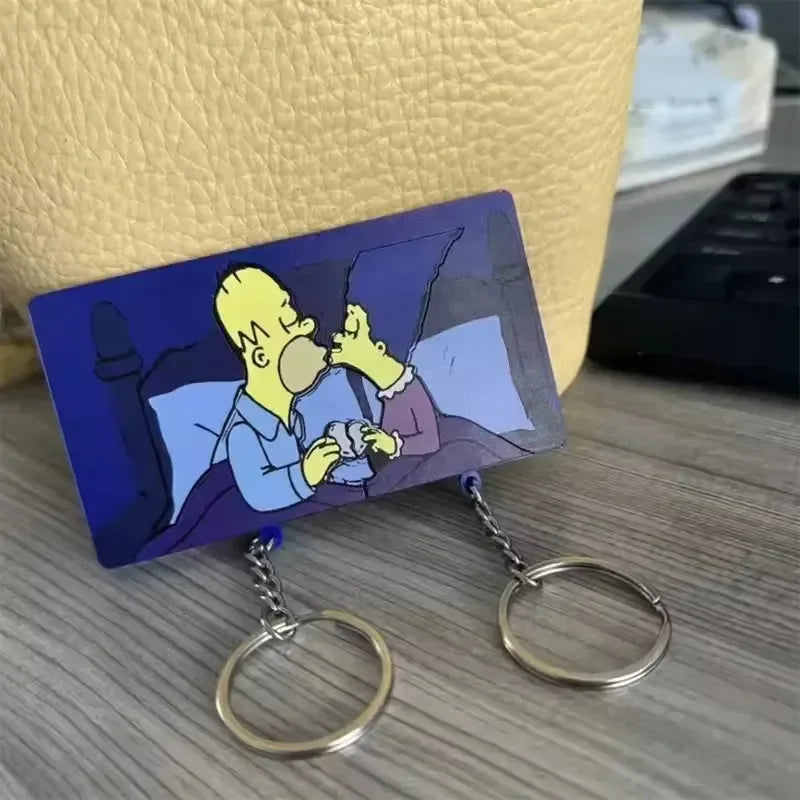 Simpsons Comfort Zone Couple Keychain