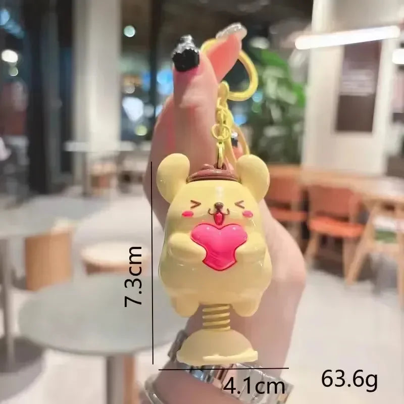 Springy Sanliou Fun Moving Keychain