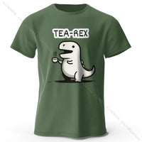 Tea-Rex Dinosaur Cotton T-Shirt