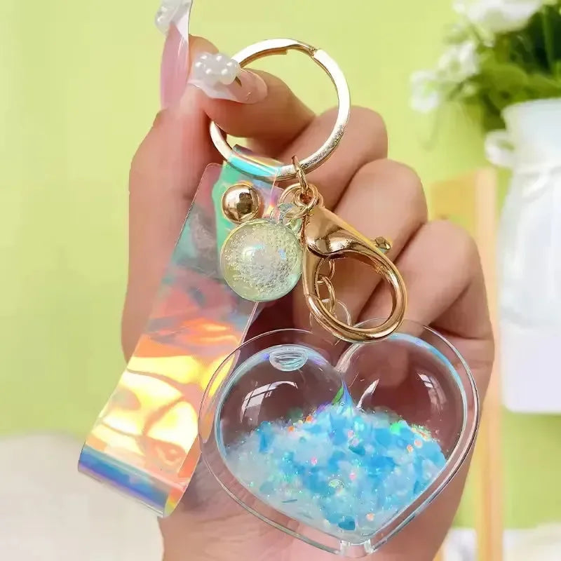 Heartfelt Hues Liquid Glitter Keychain