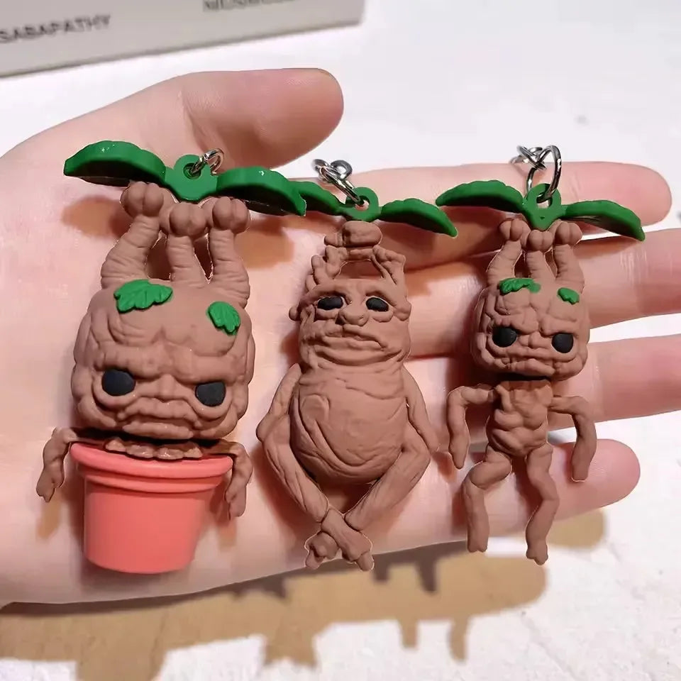 Shrieking Sprout Mandrake Root Keychain