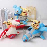 Kawaii Pikachu Riding Lapras Latios Latias Plush Doll Pokemon Stuffed Toy Creative Anime Cartoon Christmas Gift For Kids - Bear Hugs