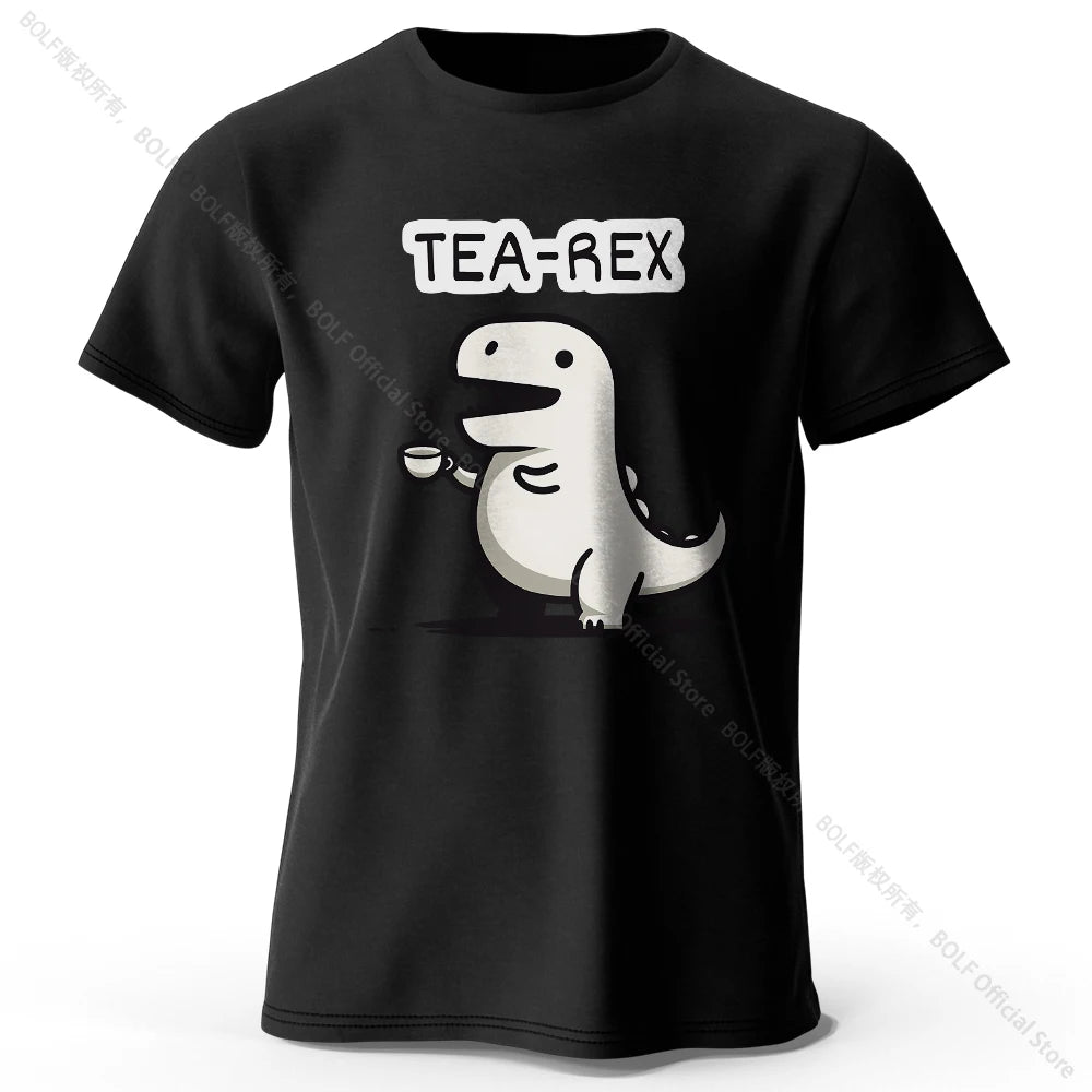 Tea-Rex Dinosaur Cotton T-Shirt