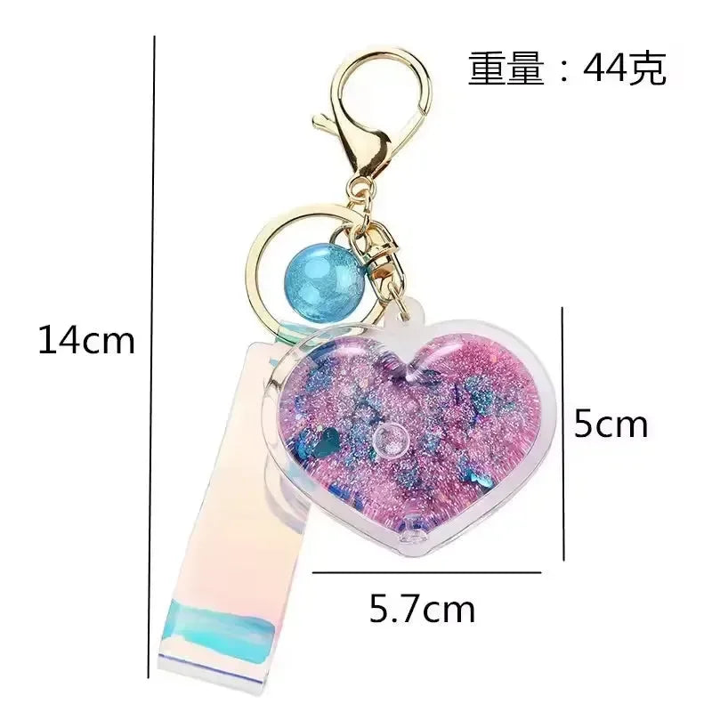 Heartfelt Hues Liquid Glitter Keychain