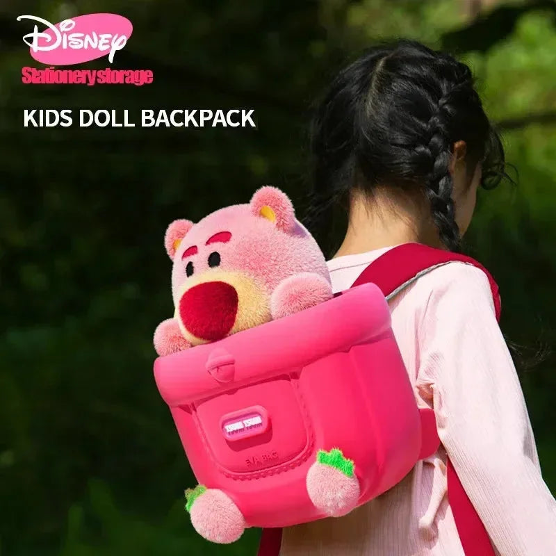 Disney Anime Lotso Plush Doll School Bag Kids Backpack Cartoon Mickey Eva Ultra Light Kindergarten Stationery Storage Bag Gift - Bear Hugs