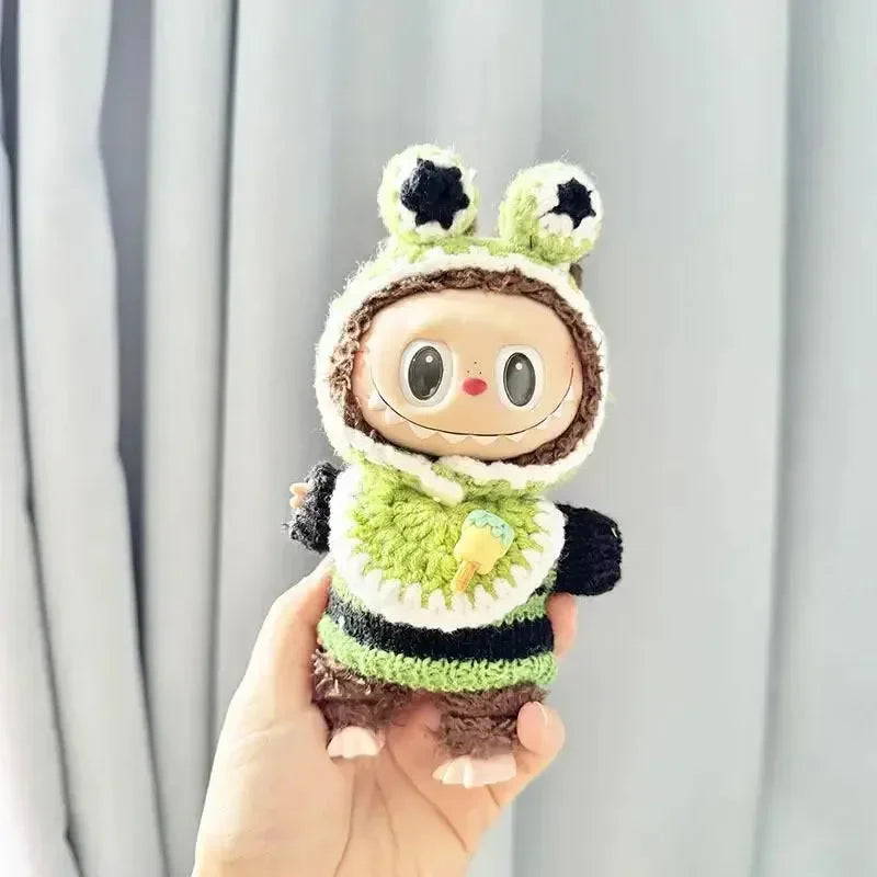 Handmade Labubu Crochet Animal Outfits - Bear Hugs