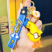 Quirky Crooked Neck Duck Keychain