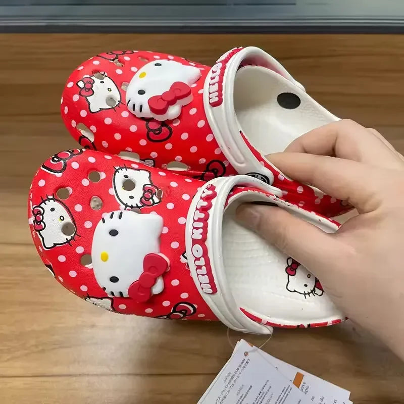 Hello Kitty Red & White Clogs