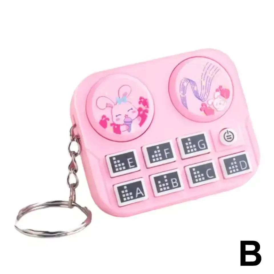 Mini DJ Machine Sound & LED Keychain