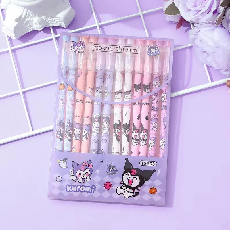 Sanrio Kuromi Design Erasable Pen (Set of 12)