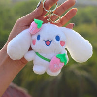 Cinnamoroll Strawberry Bag Plush Keychain