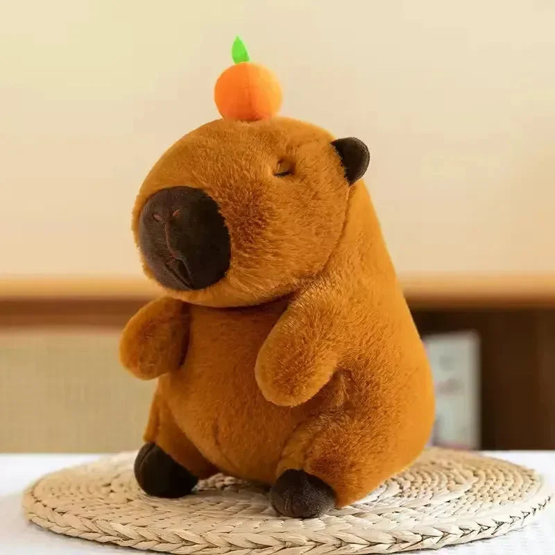 Capybara Orange Crown Plush (20 cm)
