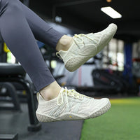 GallonShark Wide Toe Box Shoes, Breathable Knit Non-Slip Sneakers for Powerlifting & Gym Workouts - Bear Hugs