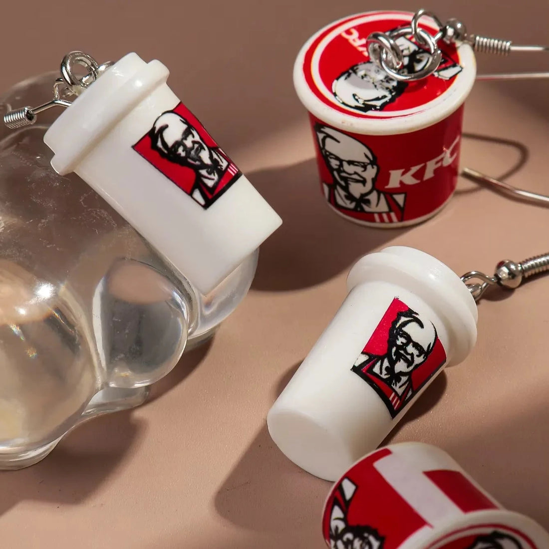 3D KFC Dangle Earrings