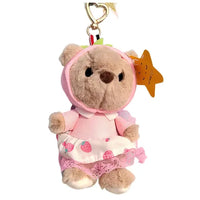 Cozy Frock Bear Plush Keychain