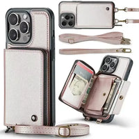 Crossbody Zipper Leather Phone Case (For iPhones)