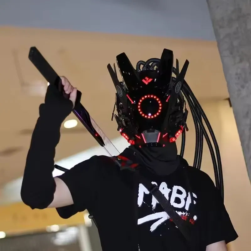 Cyberpunk LED Cosplay Helmet Mask