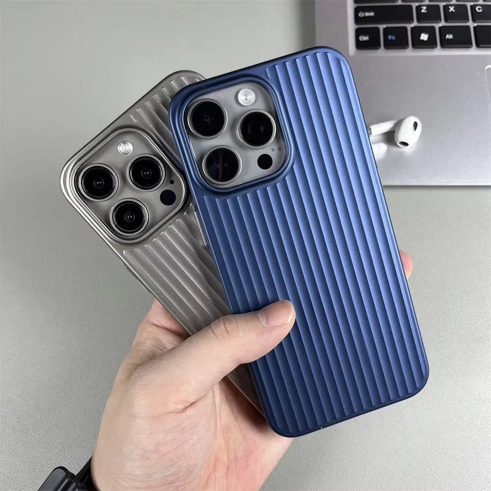 Luxury Rimo Corrugated Pattern Case (For iPhones)