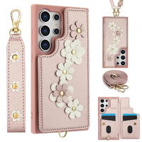 3 in 1 Crossbody Floral Phone Case (For Samsung)