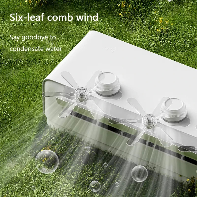 Air Conditioner Rechargeable Handheld Fan Cute Design Portable and Multi-Scenarios and Suitable Hanging Machine Wind Shield - Bear Hugs