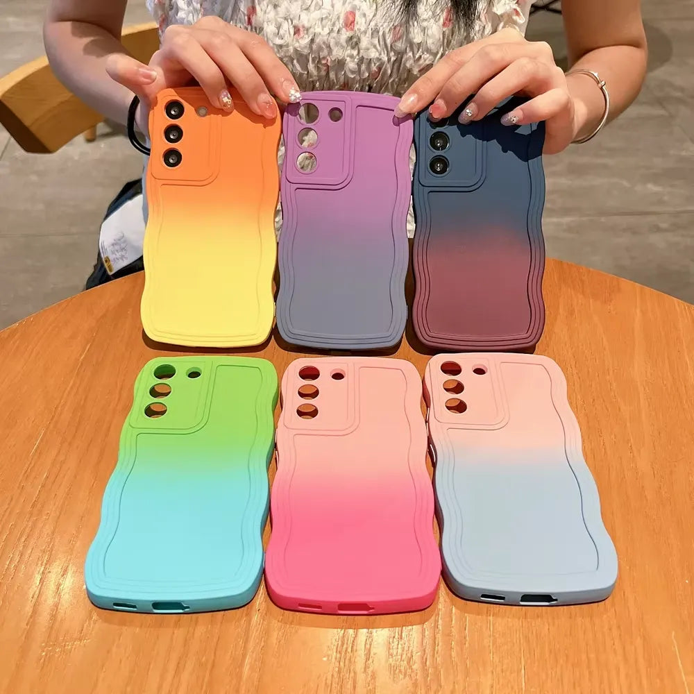 Curly Gradient Case (For Samsung)