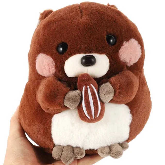 Nut Eating Groundhog Plushie (25 cm)