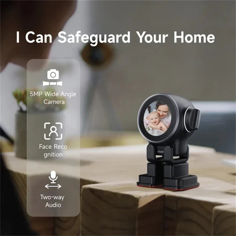 Original Letianpai Rux Robot Smart Companion Electron Ai Intelligent Automation Robot GPT Voice Fun Desktop Pet ai Robots White - Bear Hugs