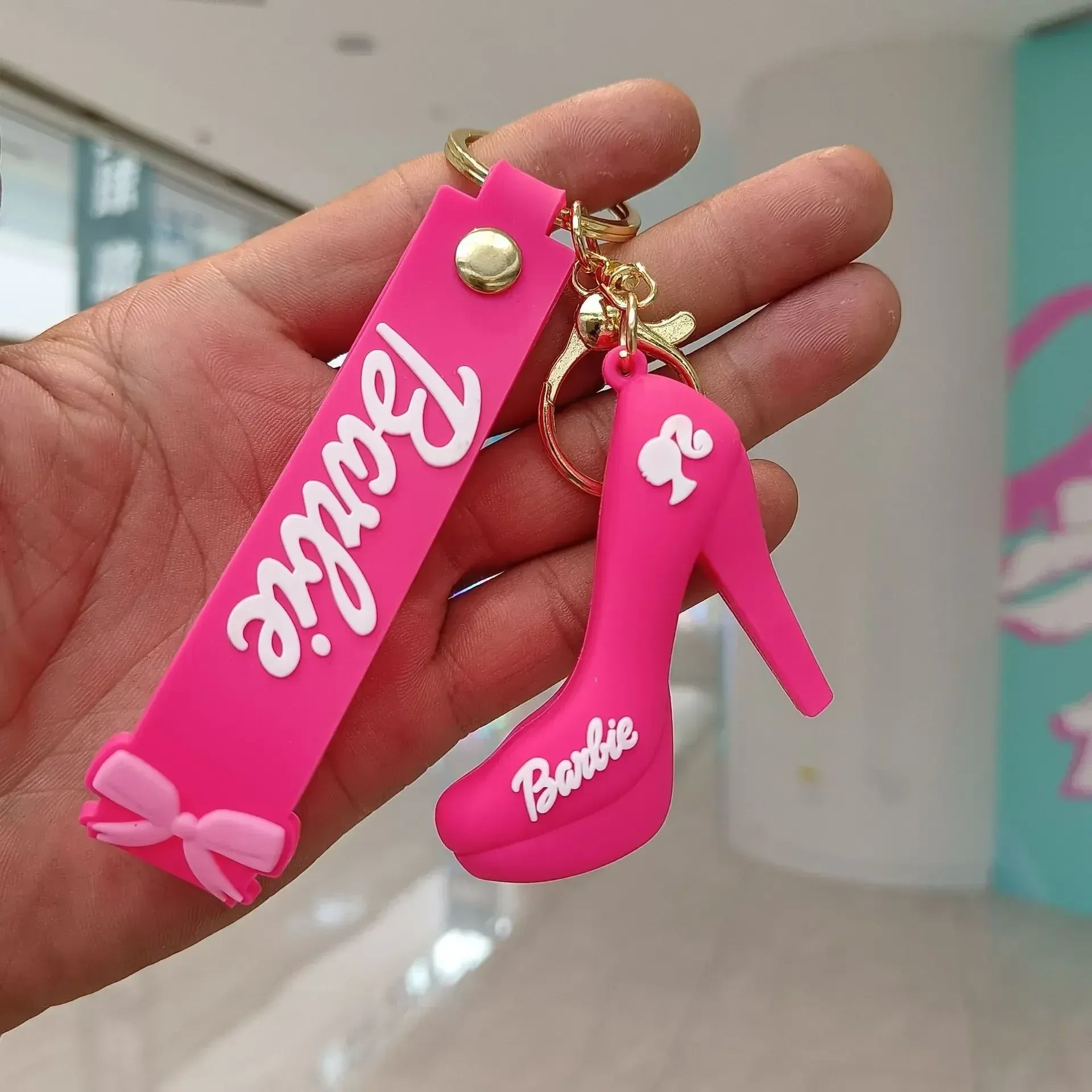 Pink Barbie 3D Keychain