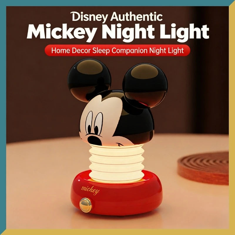 DZNY Mickey Mouse Nightlight Charging Edition Bedroom Light Eye Protection Lamp Desk Lamp Patting Light Ornament Gift - Bear Hugs