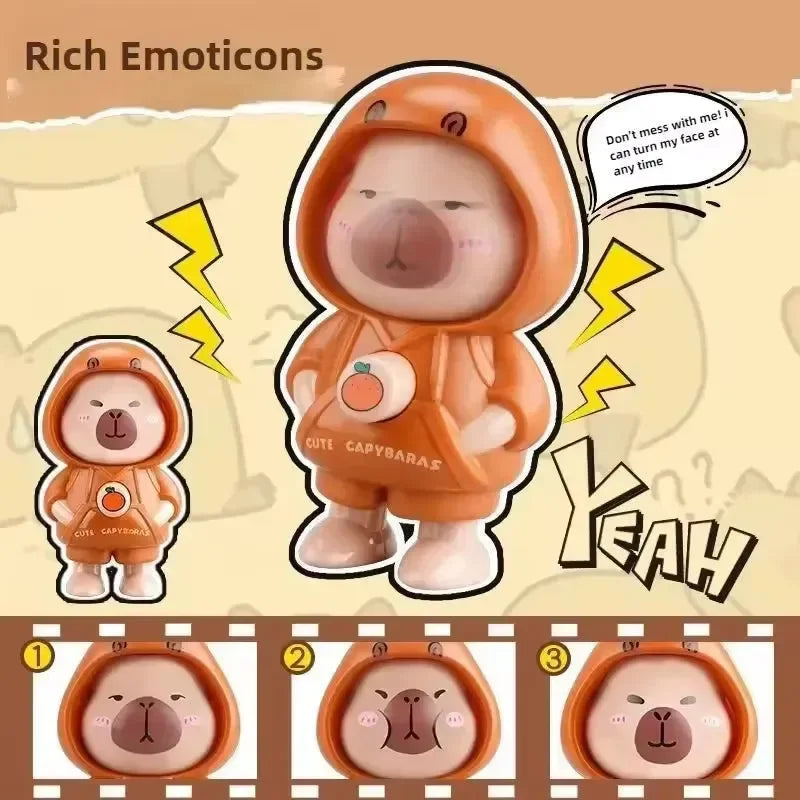 Capy Mood Face-Changing Keychain