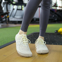 GallonShark Wide Toe Box Shoes, Breathable Knit Non-Slip Sneakers for Powerlifting & Gym Workouts - Bear Hugs