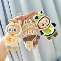Handmade Labubu Crochet Animal Outfits - Bear Hugs